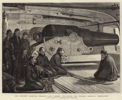 La Cuestión Oriental, Religión y Ciencia, a bordo del acorazado turco Messoudieh de Joseph Nash
